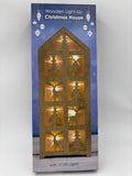 WOODEN LIGHT-UP CHRISTMAS HOUSE