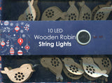 Wooden Robin LED String Lights