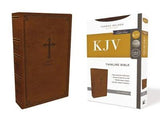 KJV Holy Bible: Thinline, Brown Leathersoft, Red Letter, Comfort Print