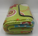 Floral picnic fleece blanket