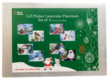 3-D Flicker Lenticular Christmas Placemats Set of 4