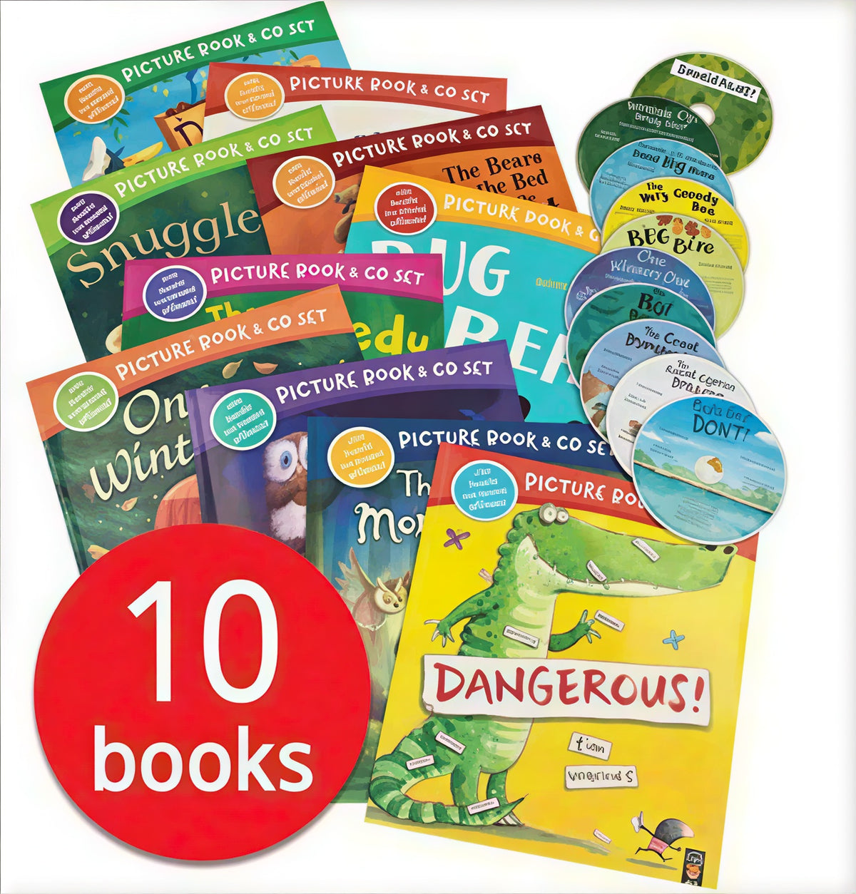 Little Tigers 10 Picture Book and CD Set With Music and Sound effects By Tim Warnes - The Great Cheese Robbery