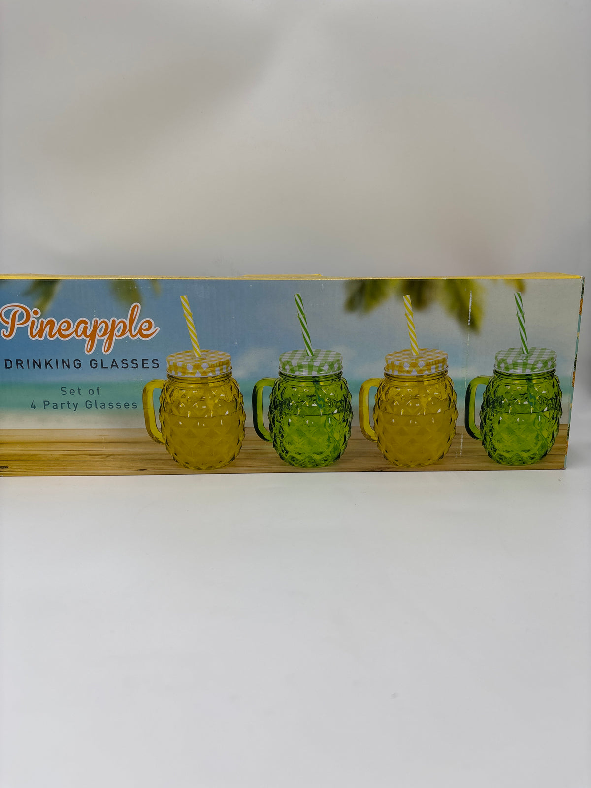 Pineapple Drinking Glasses x4
