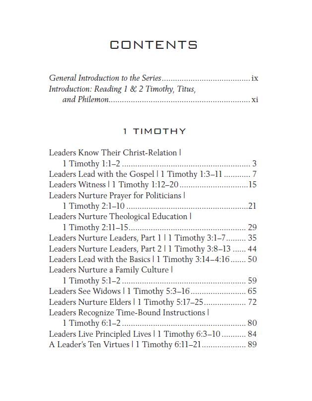 1 & 2 Timothy, Titus and Philemon Wisdom for Every Church Leader