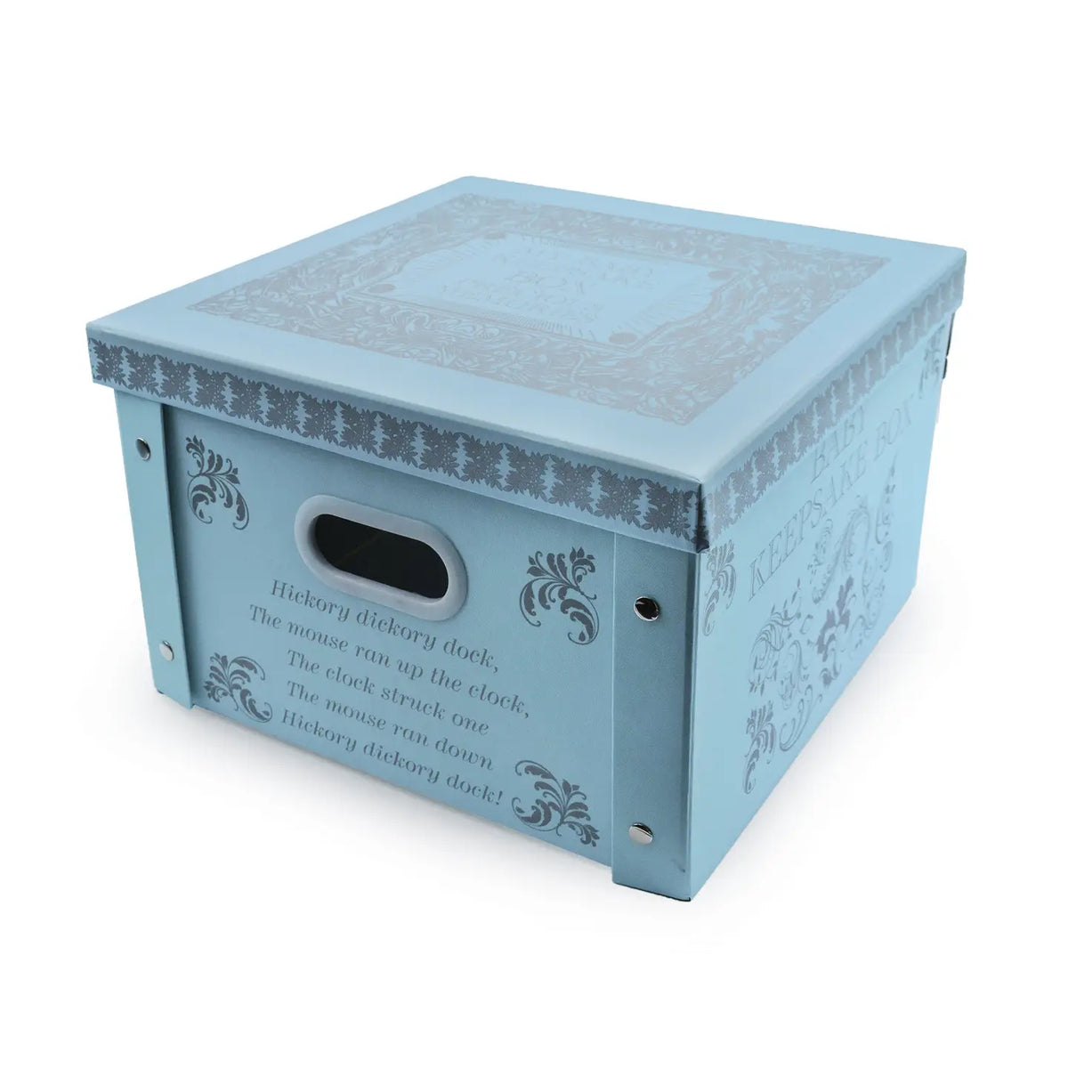 COLLAPSIBLE STORAGE BOX - BABY KEEPSAKE BOX BLUE