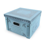 COLLAPSIBLE STORAGE BOX - BABY KEEPSAKE BOX BLUE
