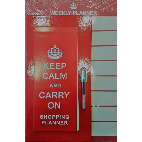 Keep Calm and Carry On- Shopping Planner