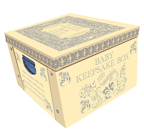 COLLAPSIBLE STORAGE BOX - BABY KEEPSAKE BOX CREAM