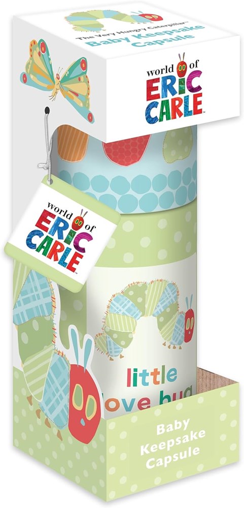 Baby Keepsake Capsule Tube - ERIC CARLE - VERY HUNGRY CATERPILLAR