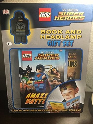 LEGO DC Super Heroes Gift Set: 3 Books , Batman Mini figure and Headlamp