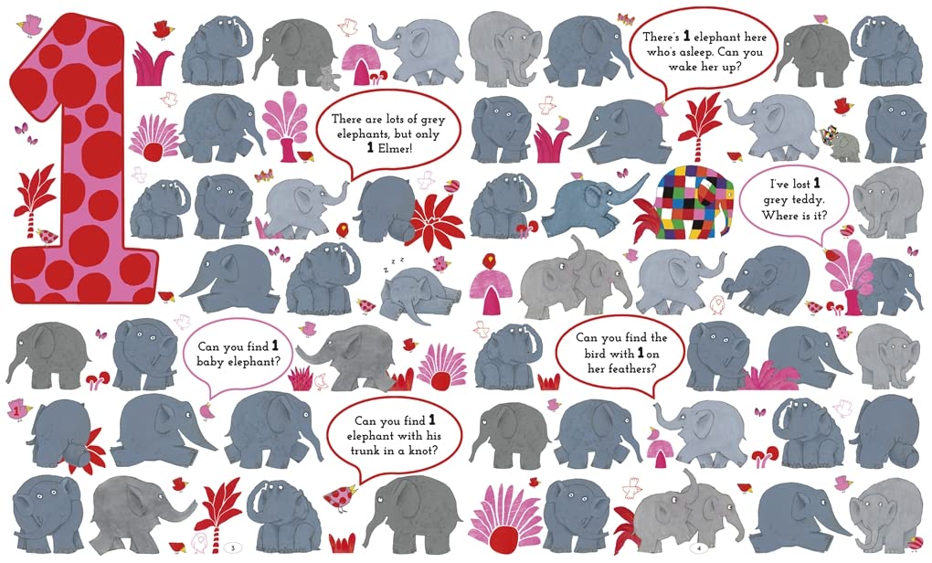 Elmer Search and Find Numbers - Elmer Search and Find Adventures (Board book)