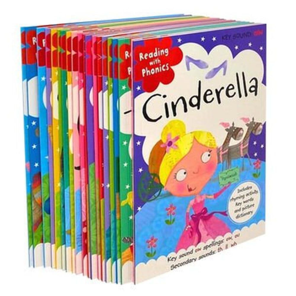 (NO SLIPCASE) Reading with Phonics Fairy Tale Collection 20 Books Box Set