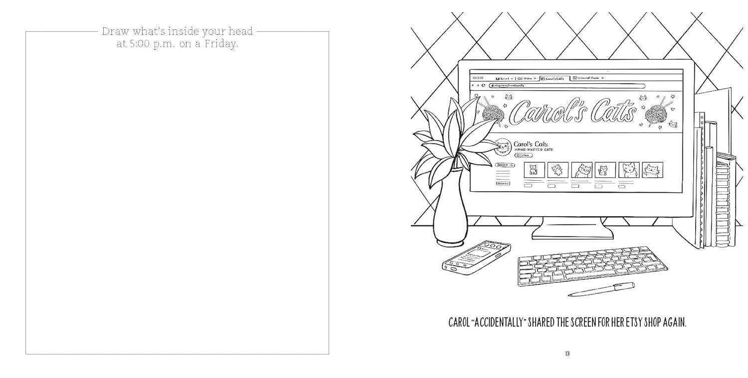 Work from Home: A Coloring and Activity Book for Grown-ups (LOL as You WFH) [paperback] Harper Celebrate