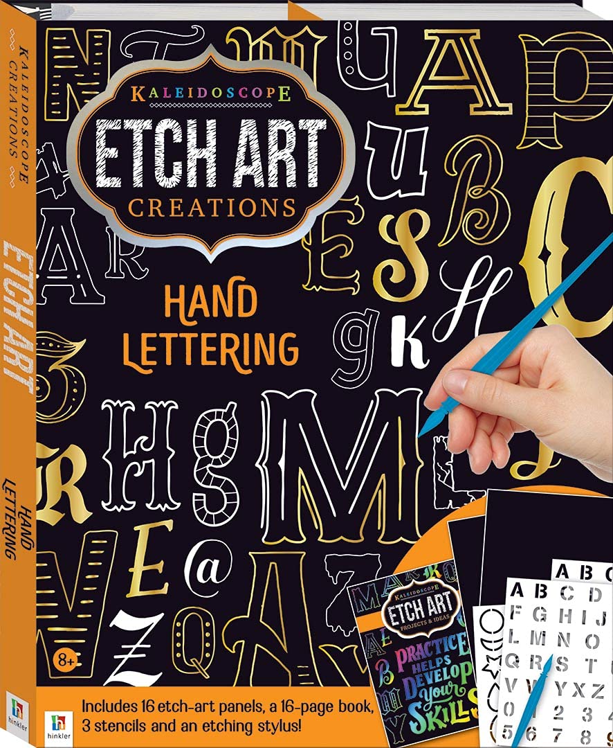 Kaleidoscope Etch Art Creations: Hand Lettering Paperback