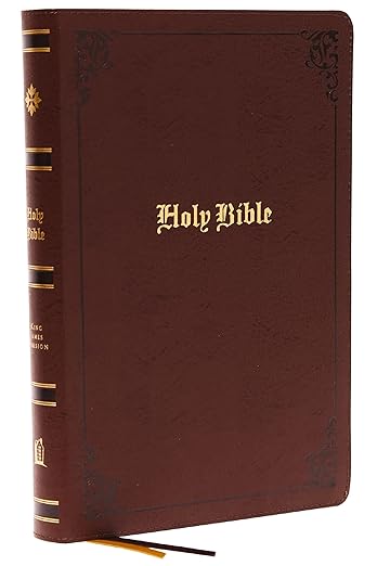 KJV Holy Bible: Large Print with 53,000 Center-Column Cross References, Brown Bonded Leather, Red Letter, Comfort Print (Thumb Indexed)