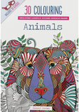 3D Colouring Includes Lightly Guided Doodle Pages Animals
