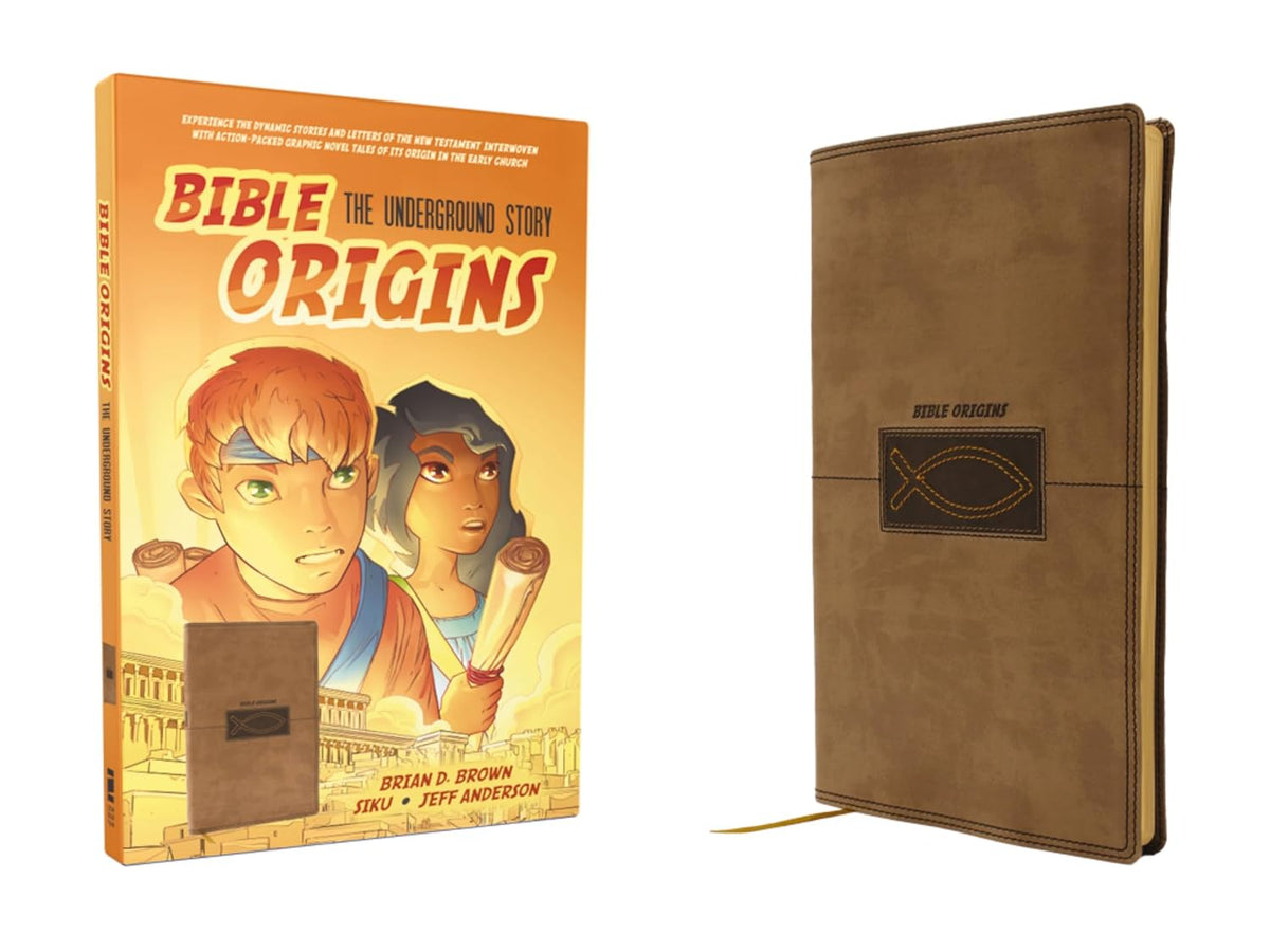 Bible Origins (Portions of the New Testament + Graphic Novel Stories), Leathersoft, Tan: The Underground Story (Best Christian Gift for Kids Ages 8+ or Teens Who Love Comic Books and Adventures) [imitation_leather]