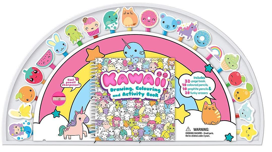 Kawaii 20 Pencil Eraser Set