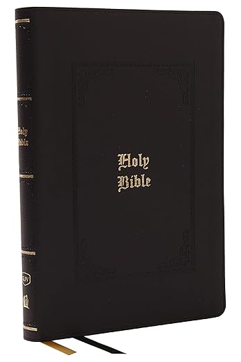 KJV Holy Bible: Giant Print Thinline Bible, Black Leathersoft, Red Letter, Comfort Print (Thumb Indexed): King James Version (Vintage Series)