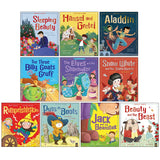 Fairytale Classics 10 Picture Flat Children Books Collection Set (Sleeping Beauty, Jack and the Beanstalk, Rumpelstiltskin, The Three Billy Goats Gruff & MORE!) Paperback