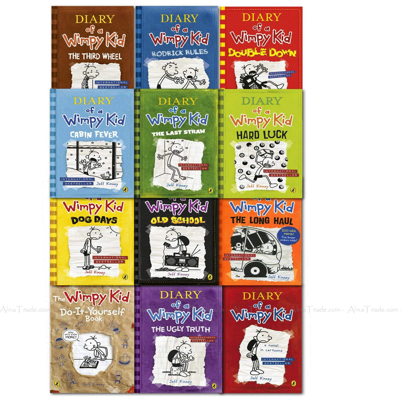 Diary of a Wimpy Kid 12 Books Complete Collection Set