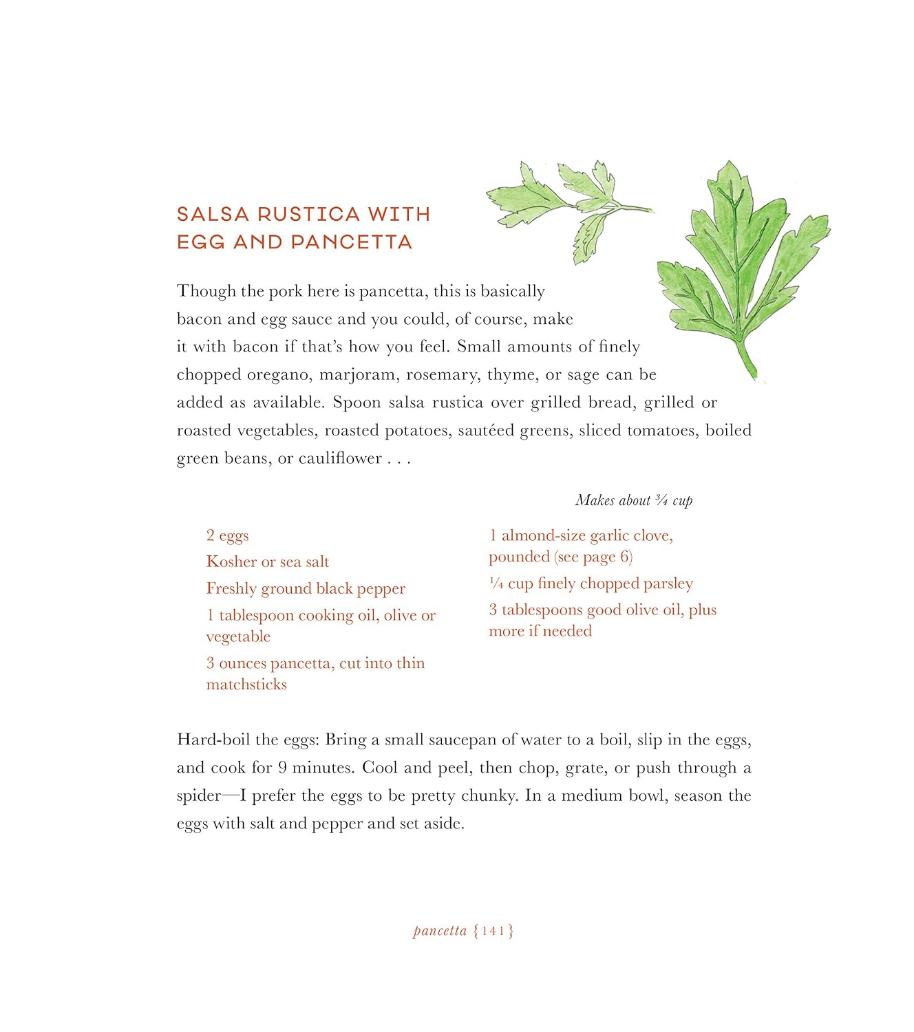 ALMONDS, ANCHOVIES, AND PANCETTA: A Vegetarian Cookbook, Kind Of