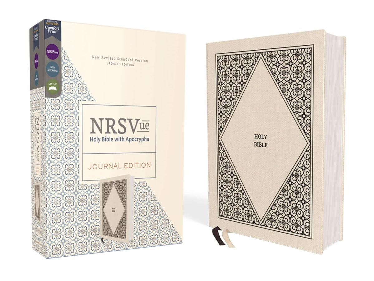 NRSVue, Holy Bible with Apocrypha, Journal Edition, Cloth over Board, Cream