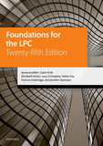 Foundations for the LPC (Legal Practice Course Manuals) [paperback]
