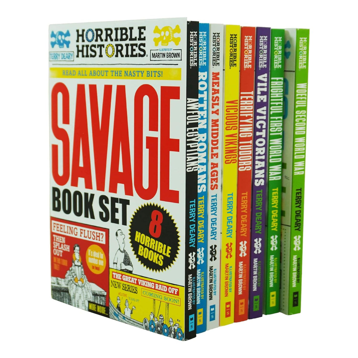 Horrible Histories Savage - 8 Books Collection