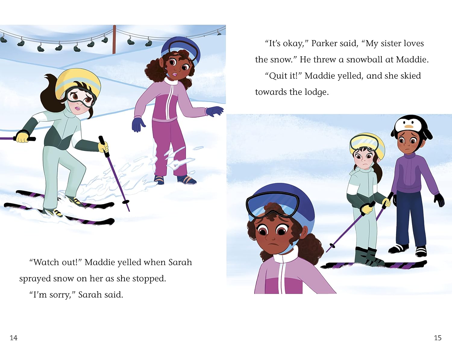 Skiing Team Struggle (Kids' Sport Stories)