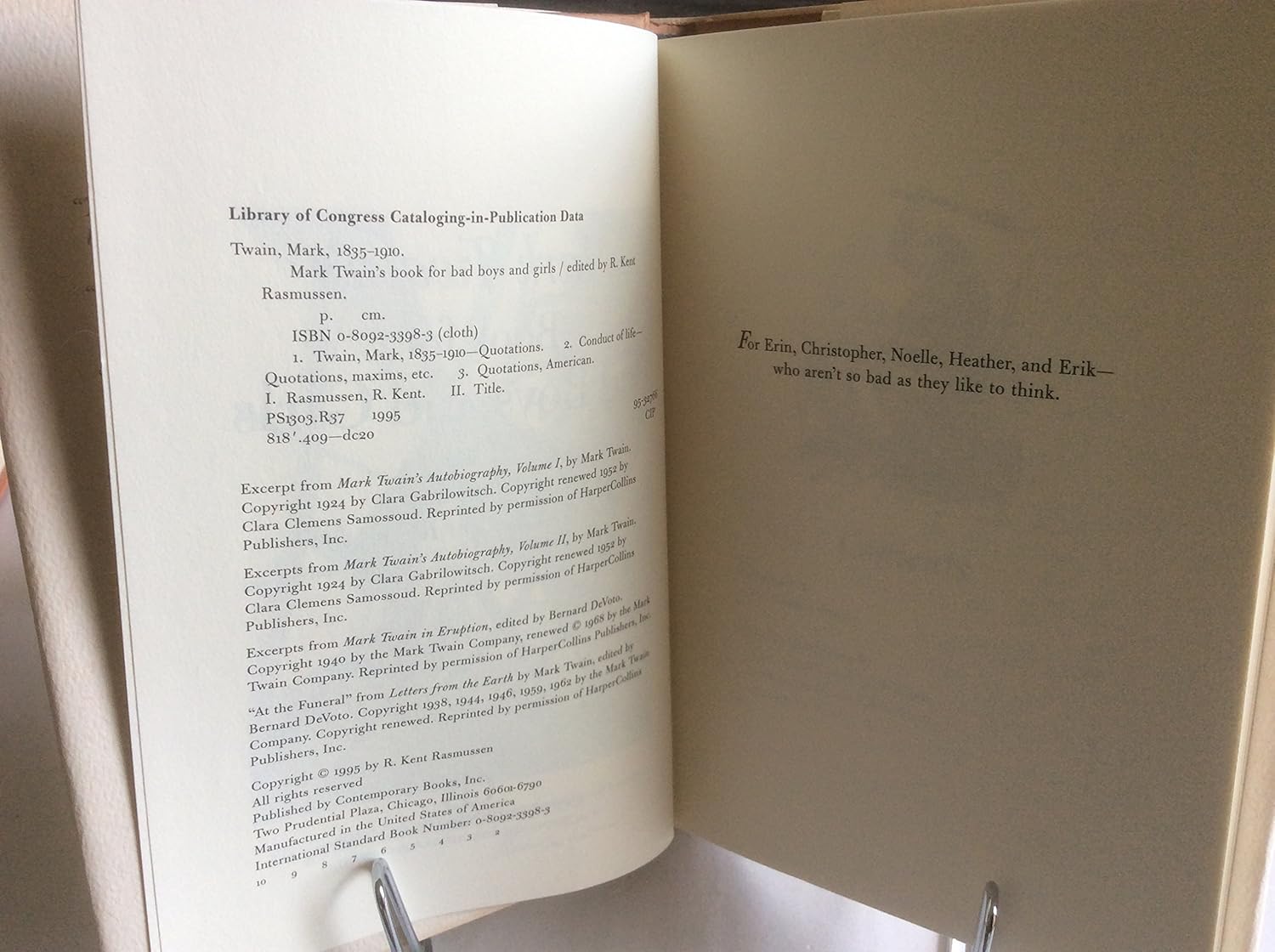 Mark twain's book for bad boys and girls