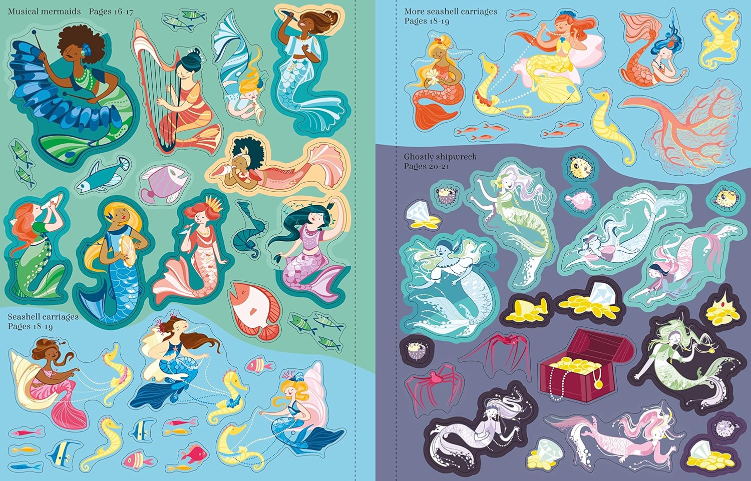 Mermaids Sticker Book (Sticker Books) [Paperback] Fiona Watt and Camilla Garofano