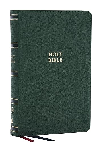 NKJV, Single-Column Reference Bible, Verse-by-verse, Green Leathersoft, Red Letter, Comfort Print: New King James Version, Green, Leathersoft, ... Verse-By-Verse, Red Letter, Comfort Print [imitation_leather]