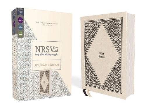 NRSVue, Holy Bible with Apocrypha, Journal Edition, Cloth over Board, Cream