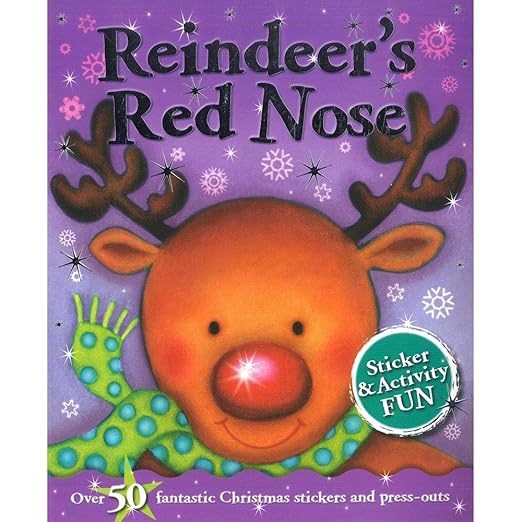 Reindeer's Red Nose Sticker and Activity