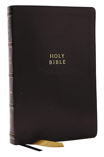 KJV Holy Bible with Apocrypha and 73,000 Center-Column Cross References, Black Leathersoft, Red Letter, Comfort Print (Thumb Indexed): King James Version [imitation_leather]