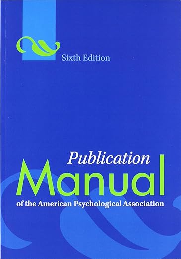 Publication Manual of the American Psychological Association® (APA Style Series) [paperback] Association, American Psychological [Jul 15, 2009]
