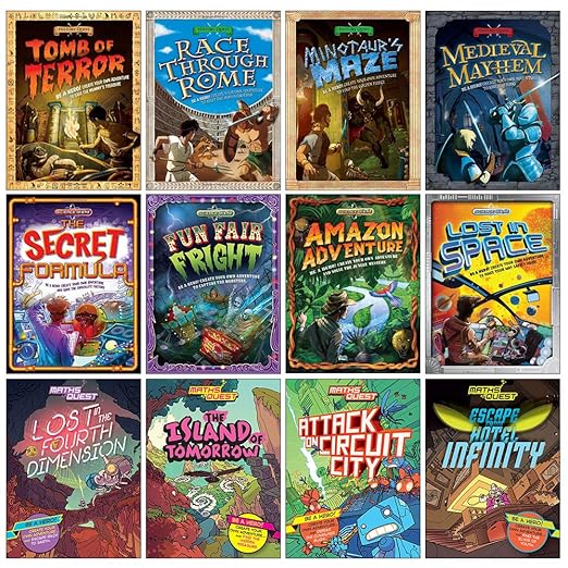History , Science & Maths Quest Adventures 12 Books Collection Set Paperback