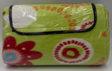 Floral picnic fleece blanket