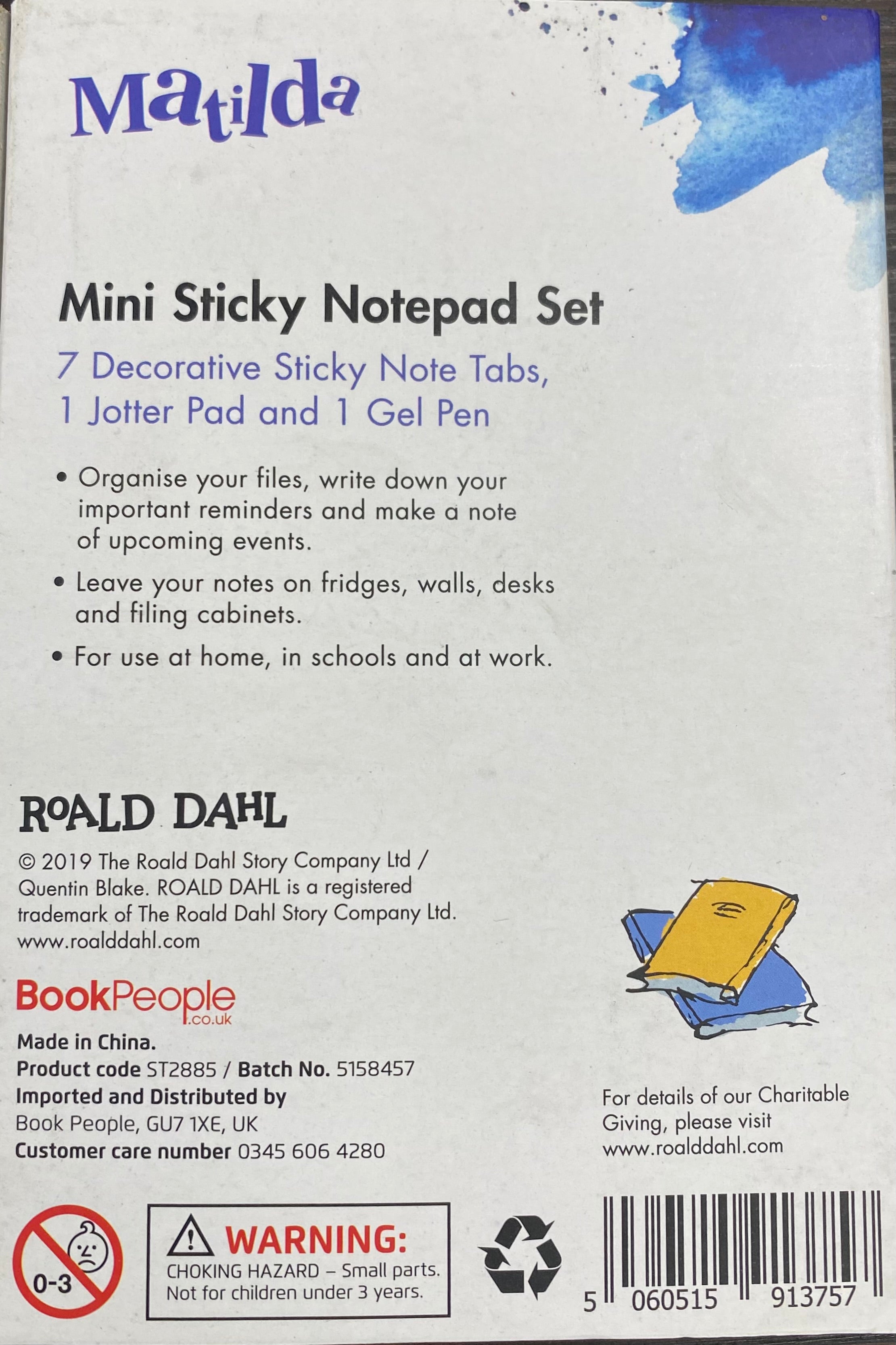 Matilda Mini Sticky Notepad
