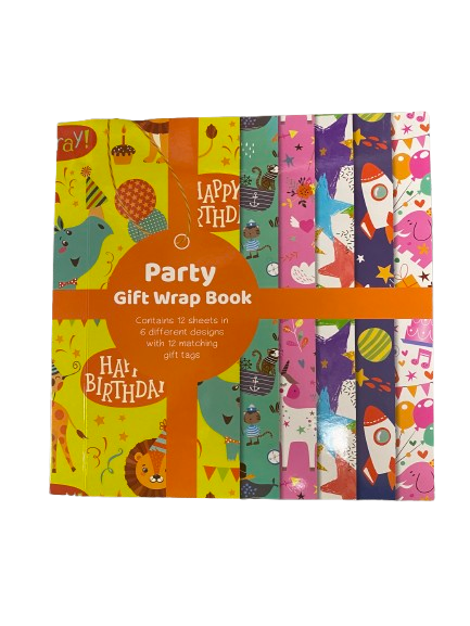 Children's birthday gift wrap book