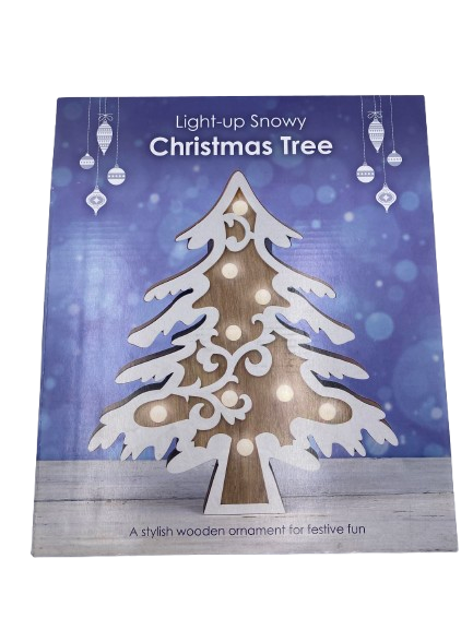 Light-Up Snowy Christmas Tree