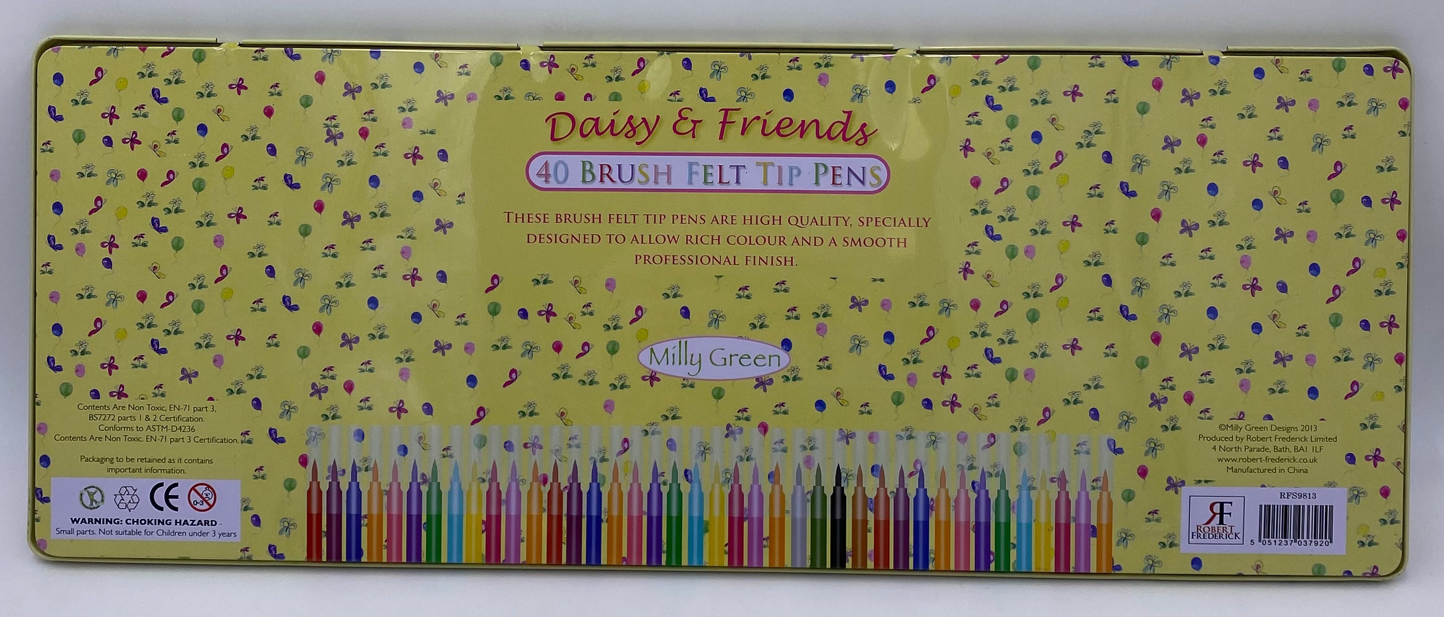 Daisy and Friends 40 Felt Tip Pens in Tin Case