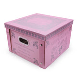 COLLAPSIBLE STORAGE BOX - BABY KEEPSAKE BOX PINK