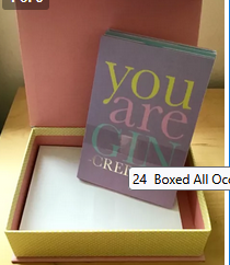 24 Boxed All Occasion Cards - Greeting Cards - Drink Happy Thoughts