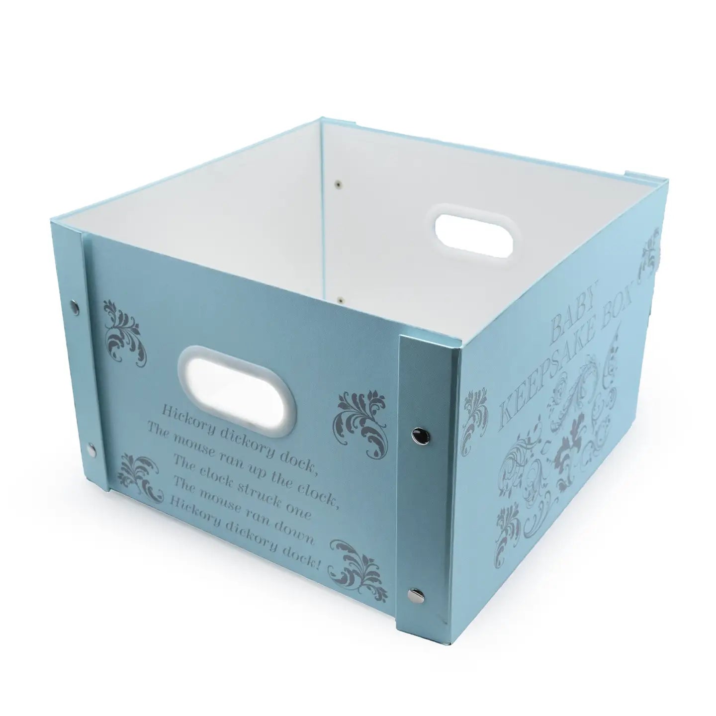 COLLAPSIBLE STORAGE BOX - BABY KEEPSAKE BOX BLUE