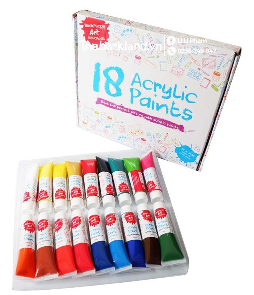 18 Acrylic Paints Art Essentials