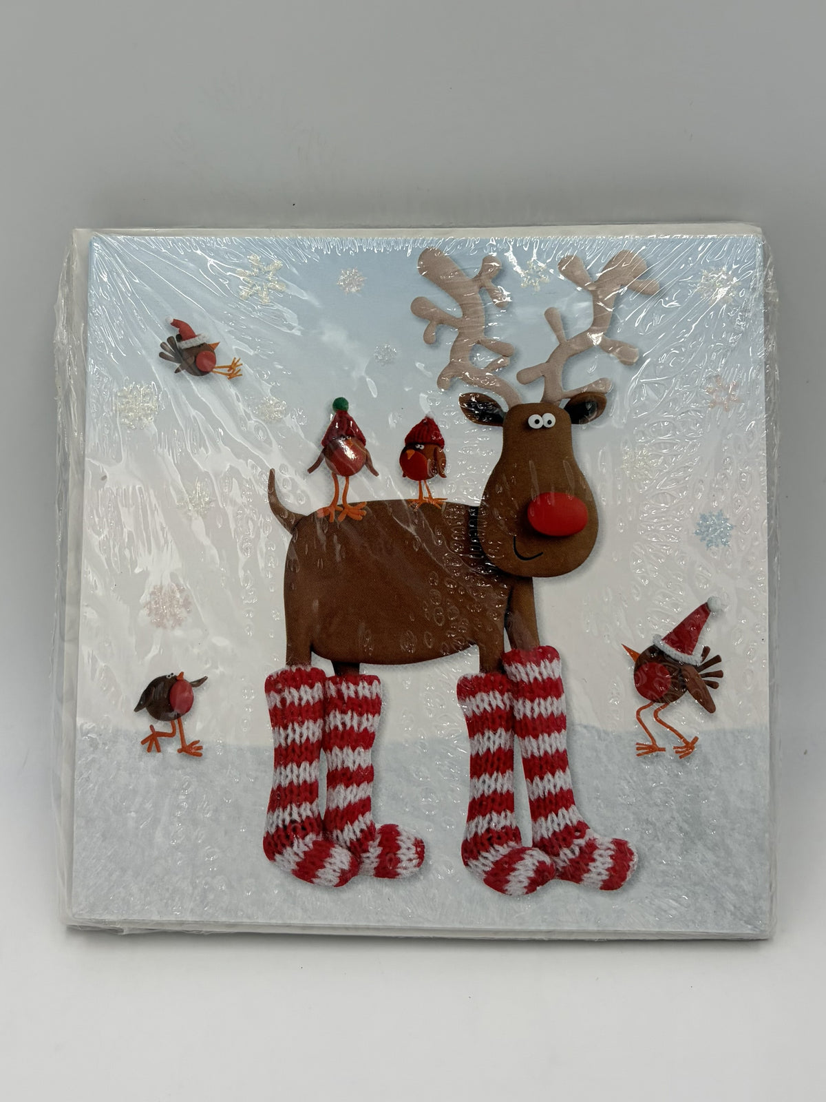 Christmas Assorted Cards (12 cards, Reindeer/Santa)