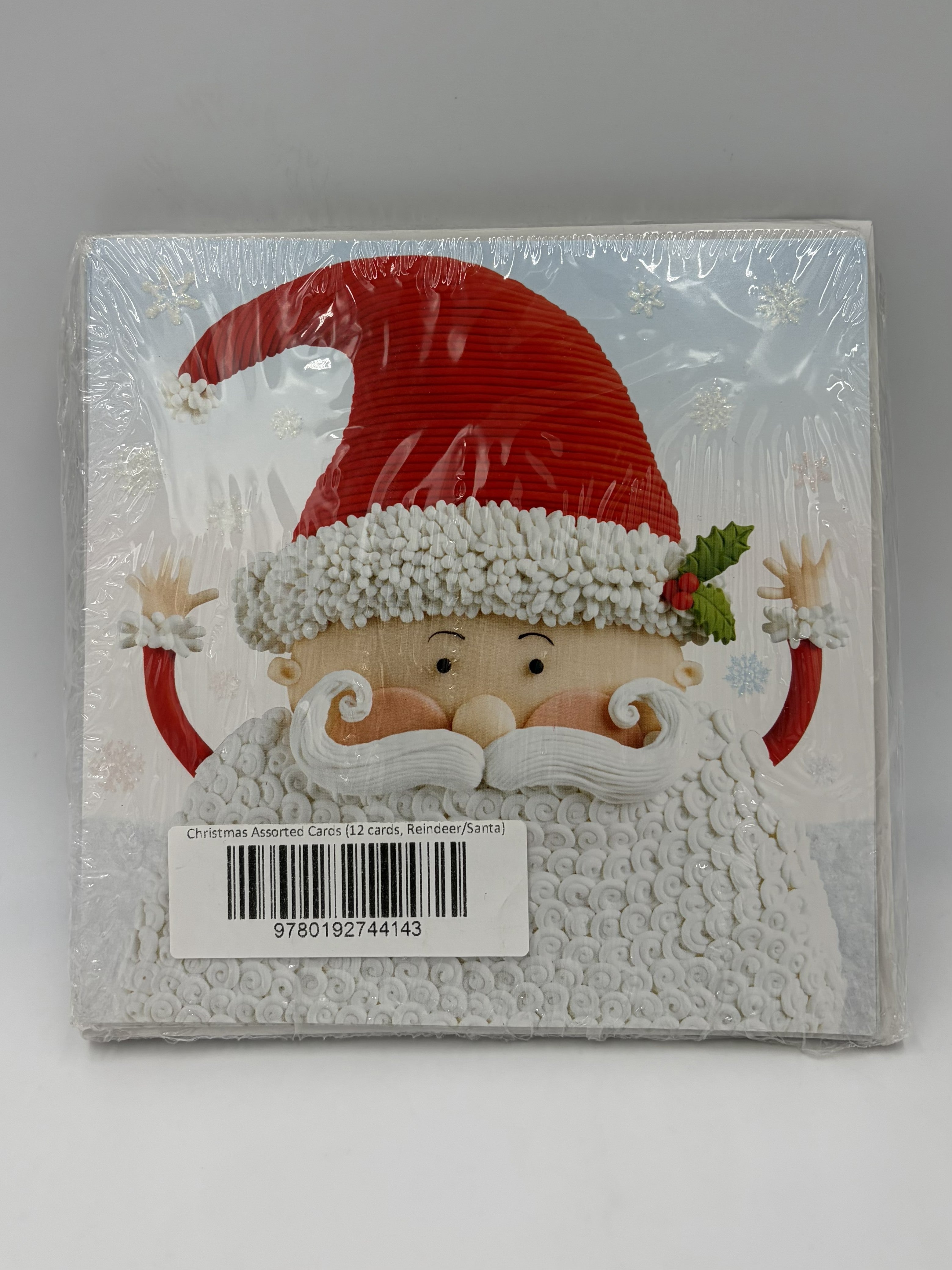 Christmas Assorted Cards (12 cards, Reindeer/Santa)