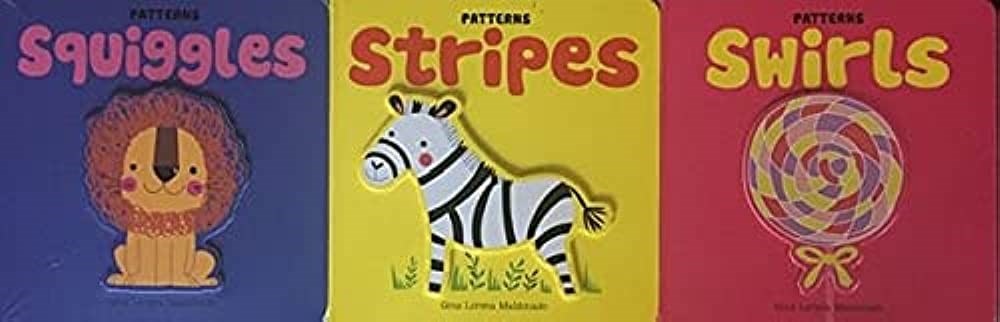 Patterns Books pack of 3 (Squiggles, Stripes and Swirls)